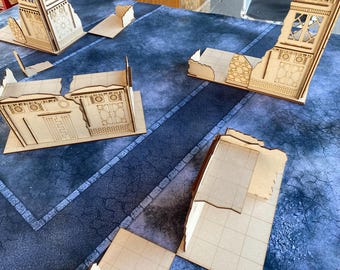 SciFi Wargaming Terrain Set: Pariah Nexus Layouts, MDF Full Table (10th Edition)