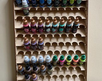 Wall mounted paint rack for Army Painter Triads (and others)