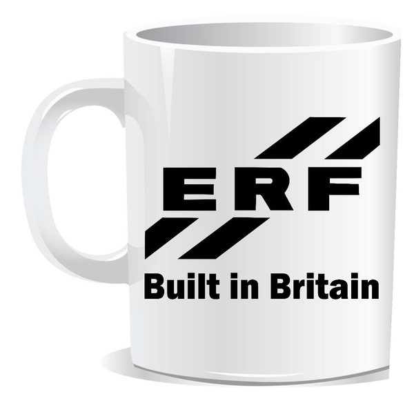 ERF Trucks Made in britian 11oz ceramic mug enthusiast Oldskool Trucking Haulage truck driver ec12 ec11 olympic cab