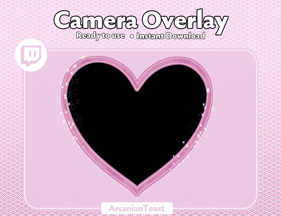 Pink Heart Camera Heart Camera Overlay - Etsy