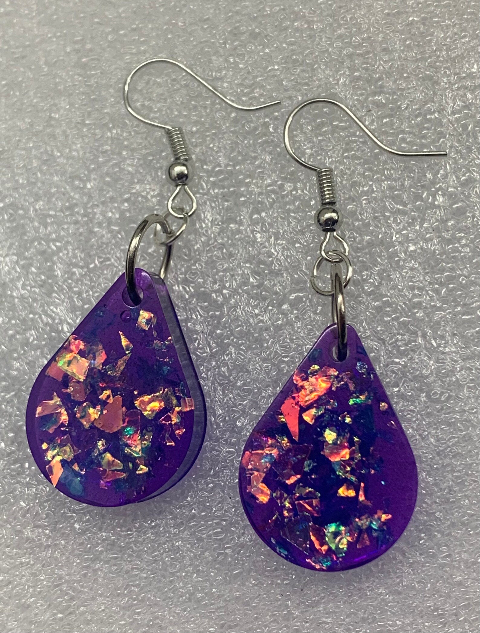 Earrings made of epoxied resin Etsy