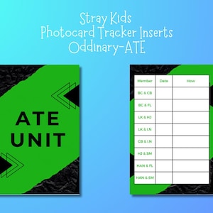 Stray Kids Photocard Tracker Einlagen Oddinary-ATE