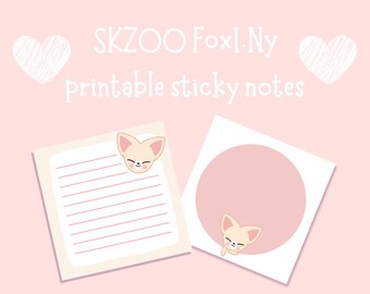 SKZOO FoxI.Ny Printable Sticky Notes