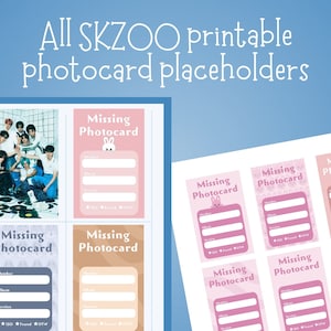 All SKZOO Printable Photocard Placeholders