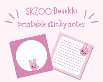 SKZOO Dwaekki Printable Sticky Notes