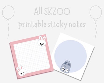 All SKZOO Printable Sticky Notes