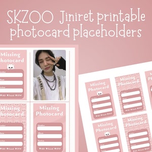 SKZOO Jiniret Printable Photocard Placeholders