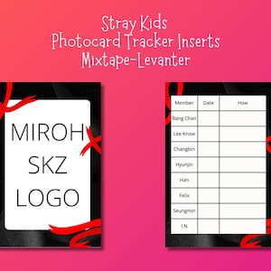 Stray Kids Fotocard Tracker Einlagen Mixtape-Levanter