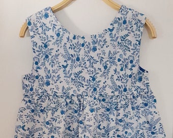 Robe fillette à fleurs style liberty