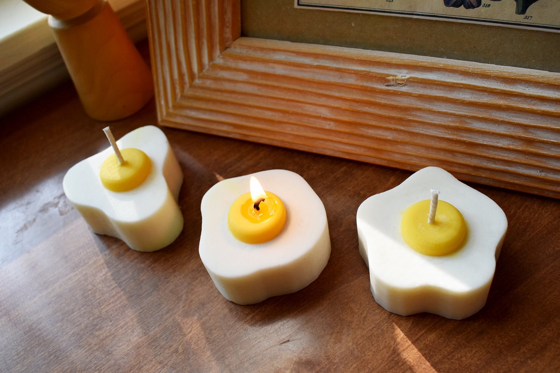 Egg Candle fried egg candle breakfast candle unique home Etsy