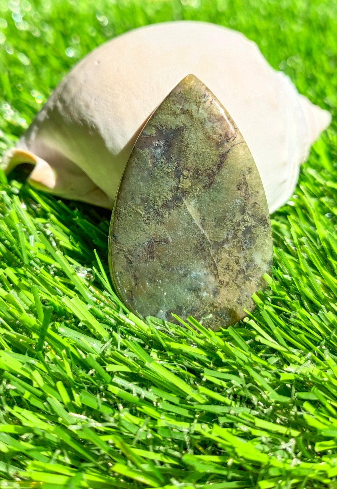 Natural Quality Moss Agate Gemstone Moss Agate Stone Moss | Etsy