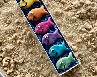 Here Fishy Fishy Summer Dog Treats Gift / cute dog treats / pawty treats / bark-b-que treats