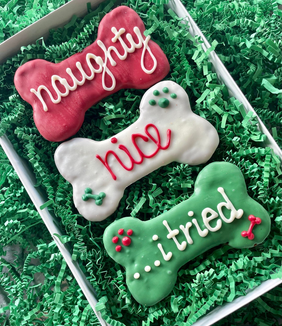 Santas List Trio Woofmas Dog Treats Christmas Dog Treats Cute Dog