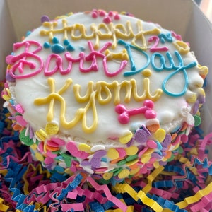 Confetti Birthday Dog Cake / Birthday Dog Treats Gift Set / / Happy Gotcha Day Decorated Dog Treats