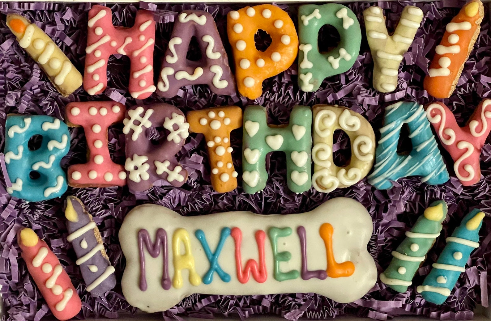 20 Piece PERSONALIZED Happy Birthday Dog Treats Gift Box / Etsy