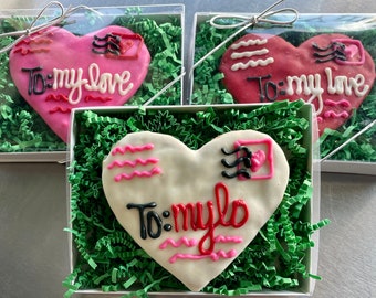 Jumbo Love Letter with YOUR DOGS name- Valentines Day Dog Treat- Cute Dog Treats