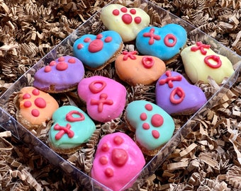 12 Conversation Hearts Valentines Day Mini Dog Treats - Valentines Dog Treat- Cute Dog Treats