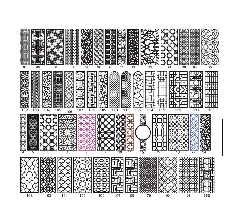 Pannel Pattern 500+ Panel Divider CNC Files, Laser Cut Templates (svg, Dxf, Pdf) - Etsy