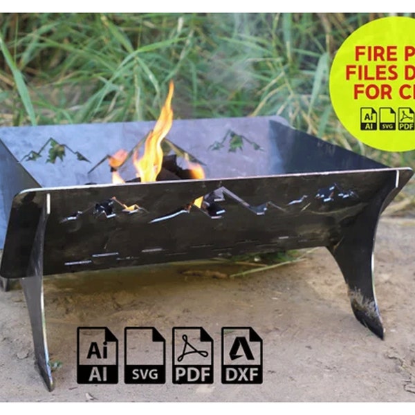 Fire pit Dxf Svg Fire pit Plasma Cut File Portable Grill Fire Pit, Mangal Laser Cut Plasma Cut File cizimindir