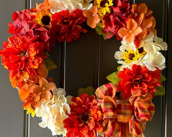 Les Couleurs (All the Colors) front door wreath