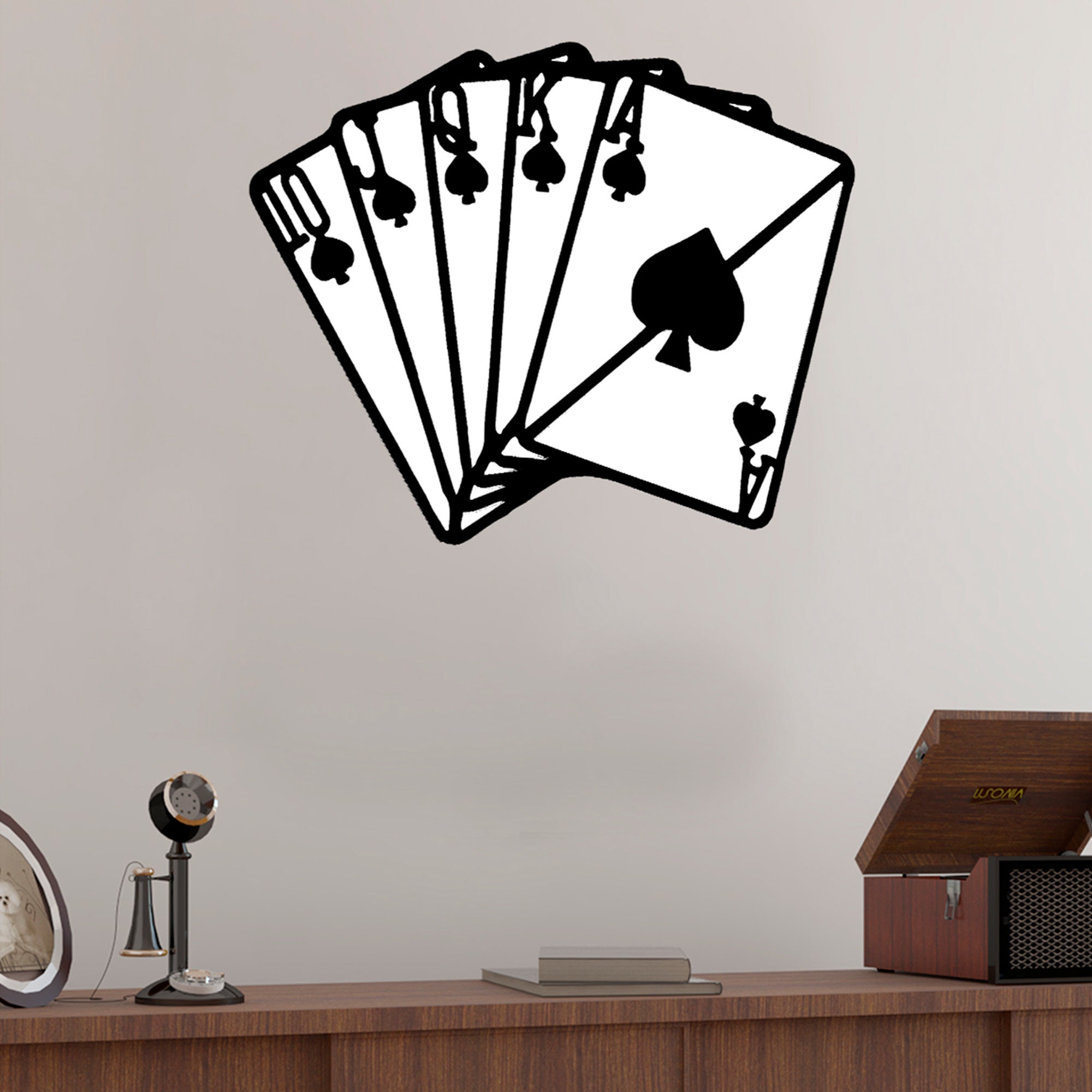 Playing Card Wall Art Poker Cards Wall Design Wood Wall Art Etsy