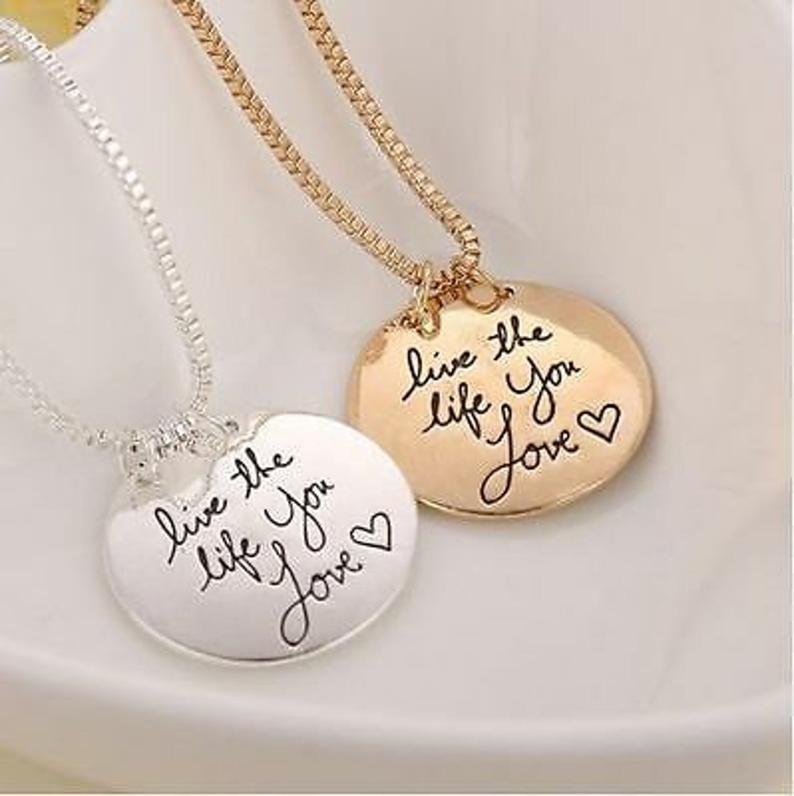 Learn From Yesterday Live for Today Hope for Tomorrow Pendant Necklace ...