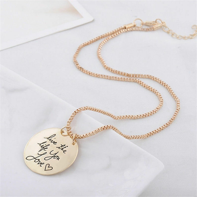Learn From Yesterday Live for Today Hope for Tomorrow Pendant Necklace ...