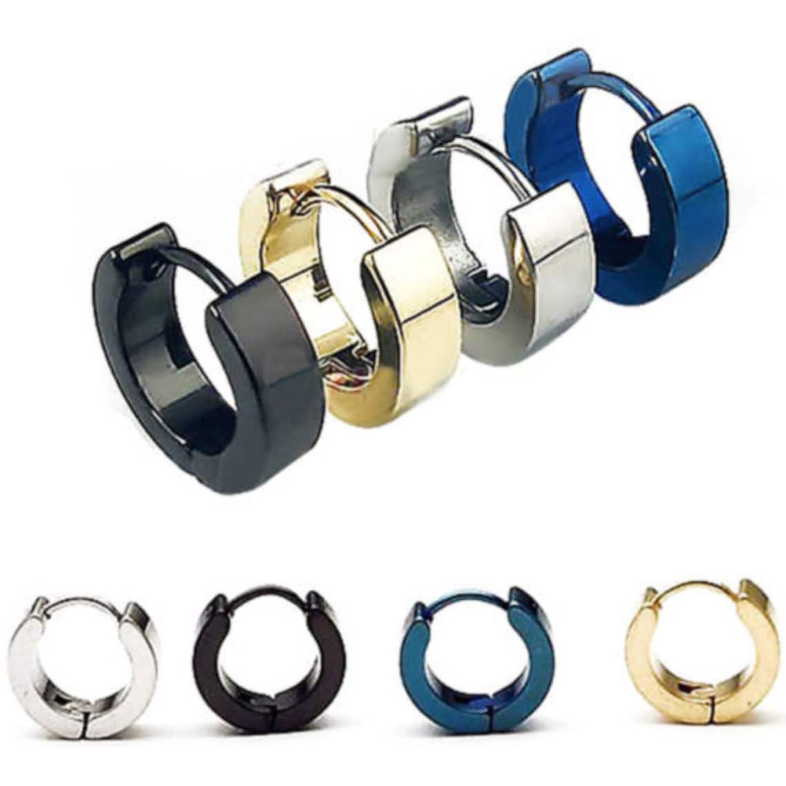 Unisex Pair hoop huggie sleeperearrings Mens womens kids Etsy