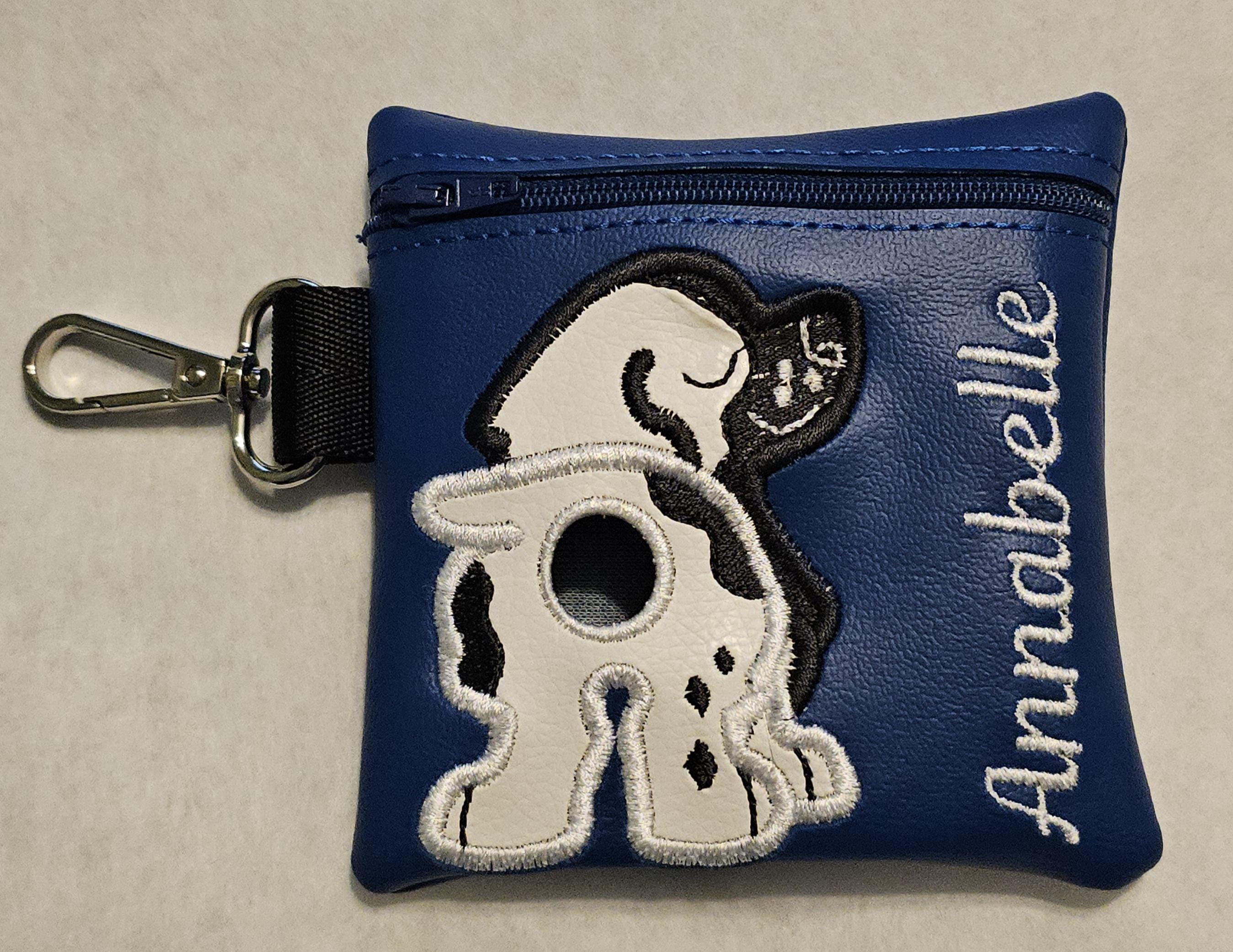 Poop Bag carrier Dog walking Dog poo bag holder Customizable Dog Name / Breed &gt;45 options. See description for breed types.
