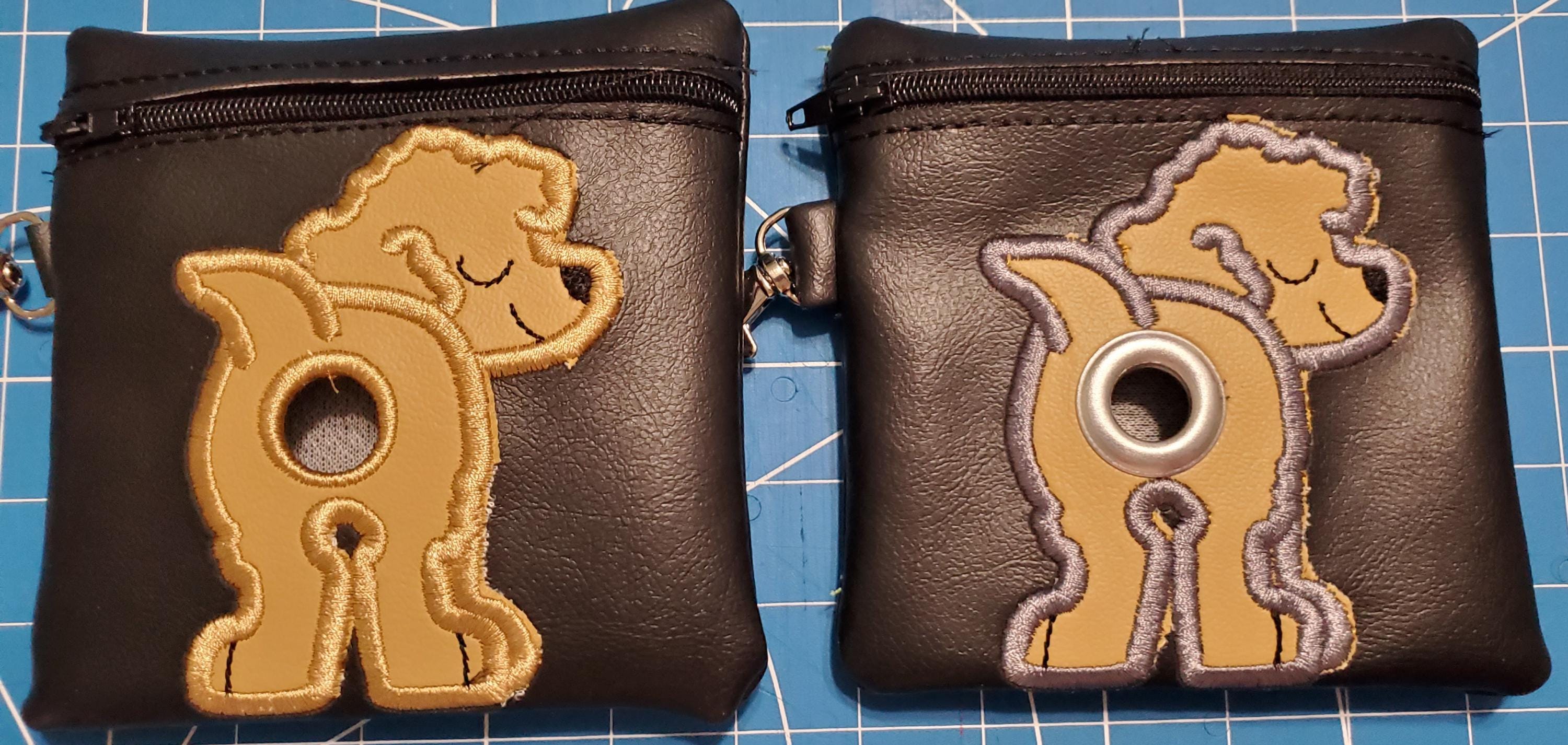 Poop Bag carrier Dog walking Dog poo bag holder Customizable Dog Name / Breed &gt;45 options. See description for breed types.