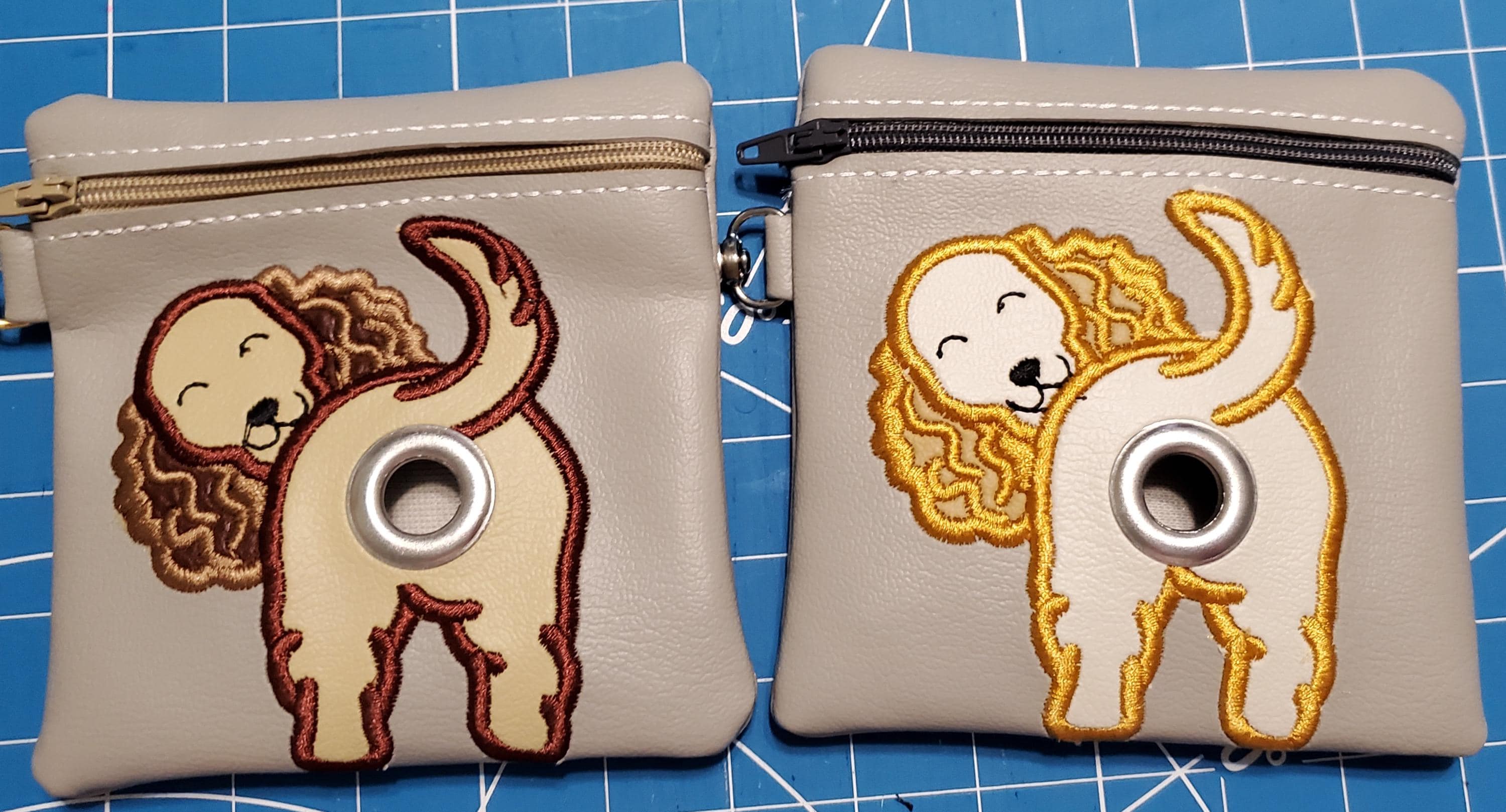 Poop Bag carrier Dog walking Dog poo bag holder Customizable Dog Name / Breed &gt;45 options. See description for breed types.