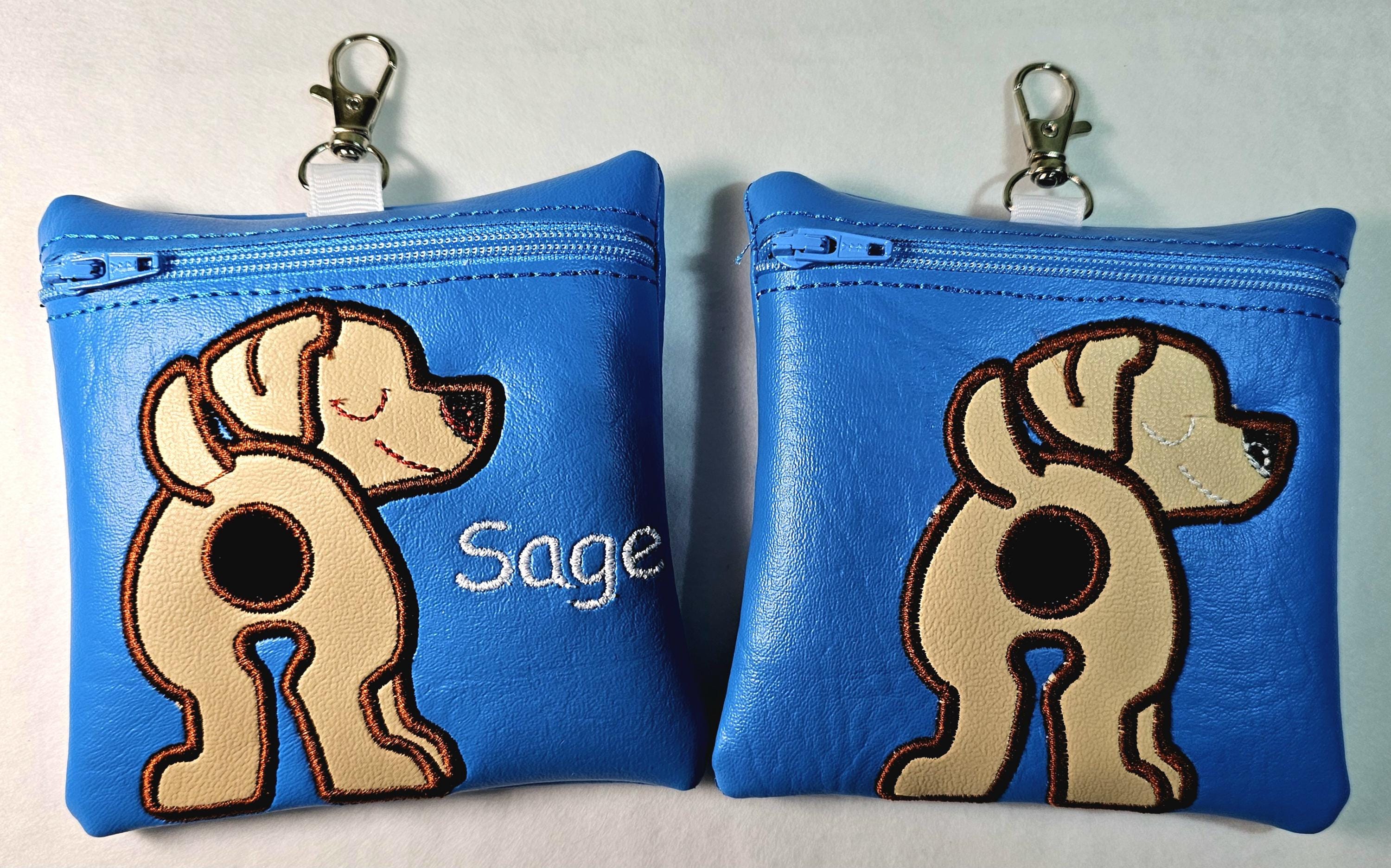 Poop Bag carrier Dog walking Dog poo bag holder Customizable Dog Name / Breed &gt;45 options. See description for breed types.