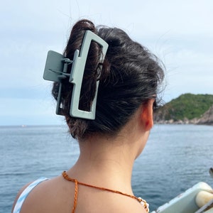 XL Jumbo claw clip,13cm, Jumbo rectangle, Extra large hair claw,Matt claw clip,Hair clip for thick hair,Spring Hair accessories,Gift for her