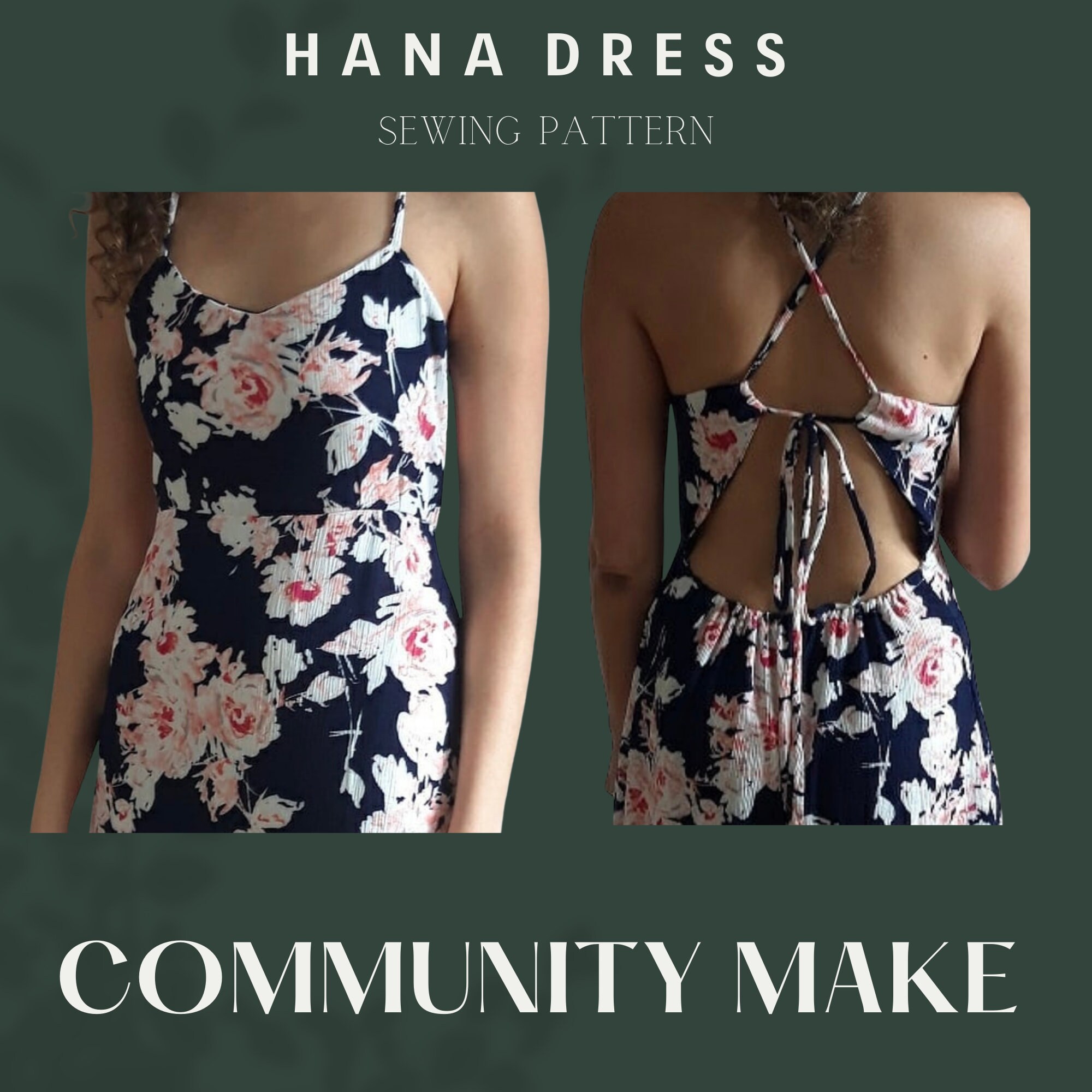 Easy Sun Slip Dress Sewing Pattern A4 A0 Letter PDF HANA Etsy