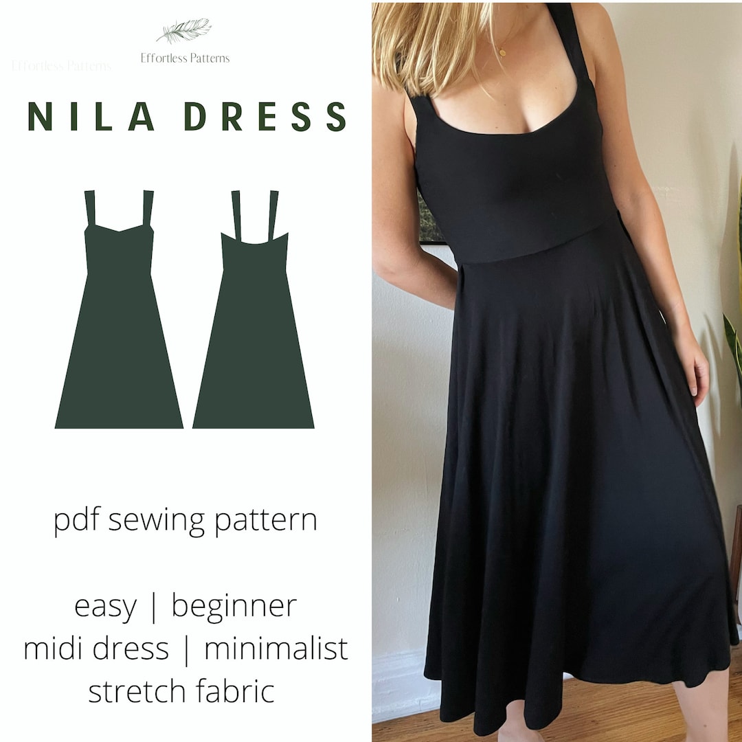 NILA Dress Sewing Pattern Pdf | Summer Spring Dress | Easy Beginner ...