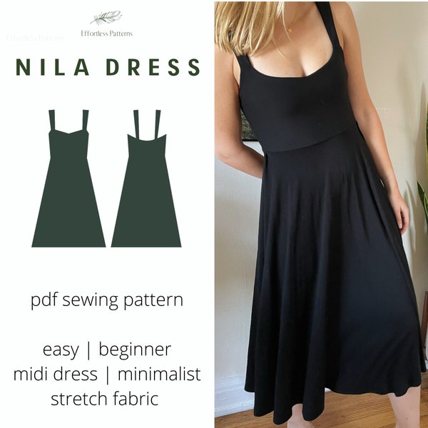 NILA Dress Sewing Pattern pdf | Summer Spring Dress | Easy Beginner Pattern | Schnittmuster | pdf sewing patterns for women