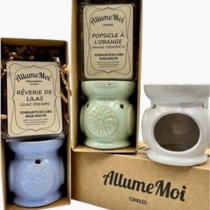 Wax Burner & Wax Melts Gift Box, Perfect for Holiday Gifting!, Soy Wax melts for warmer, Wax burner and melts, Home Decor, AllumeMoi Candles