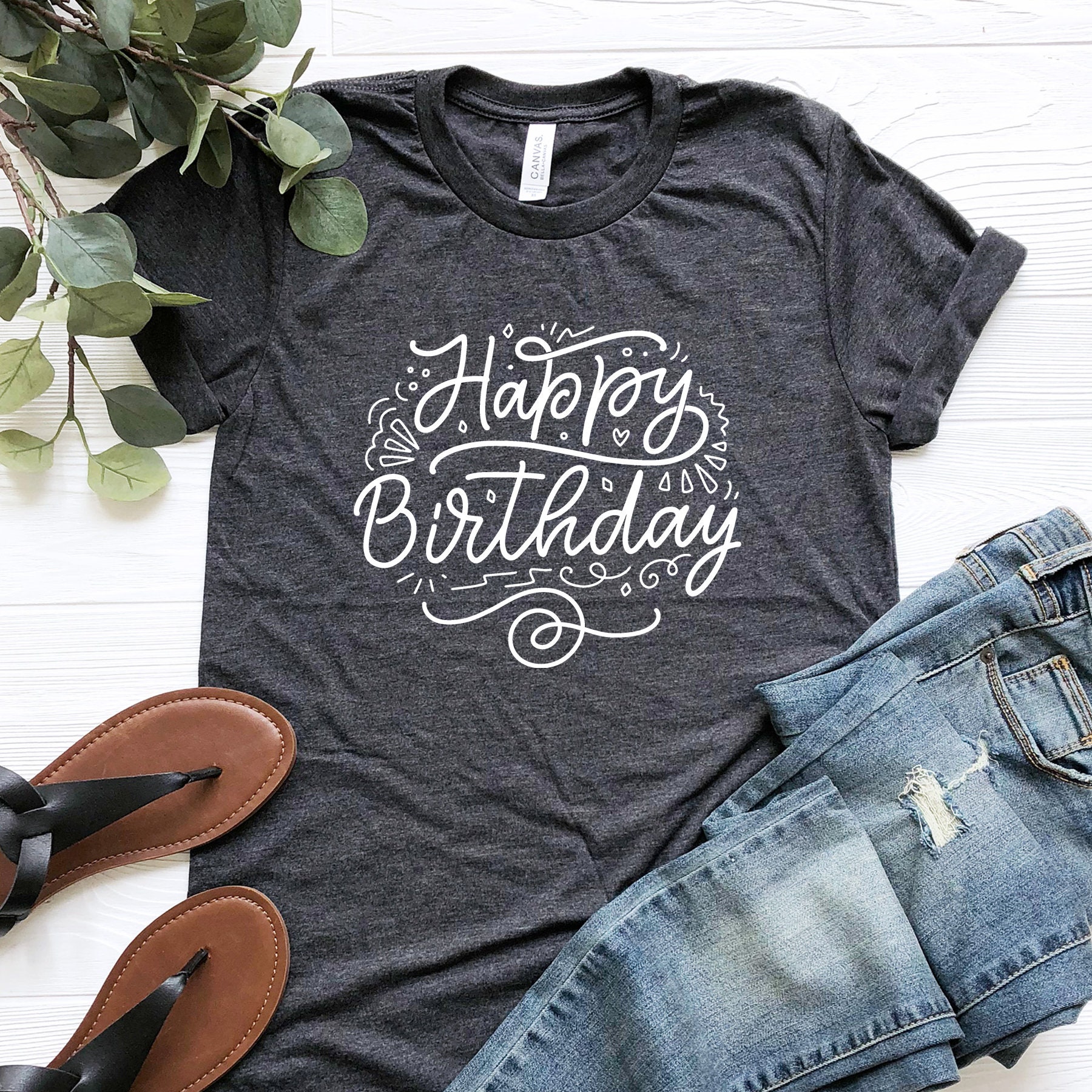 Happy Birthday 5 TShirt ADULT SIZE Birthday TShirt Woman Etsy