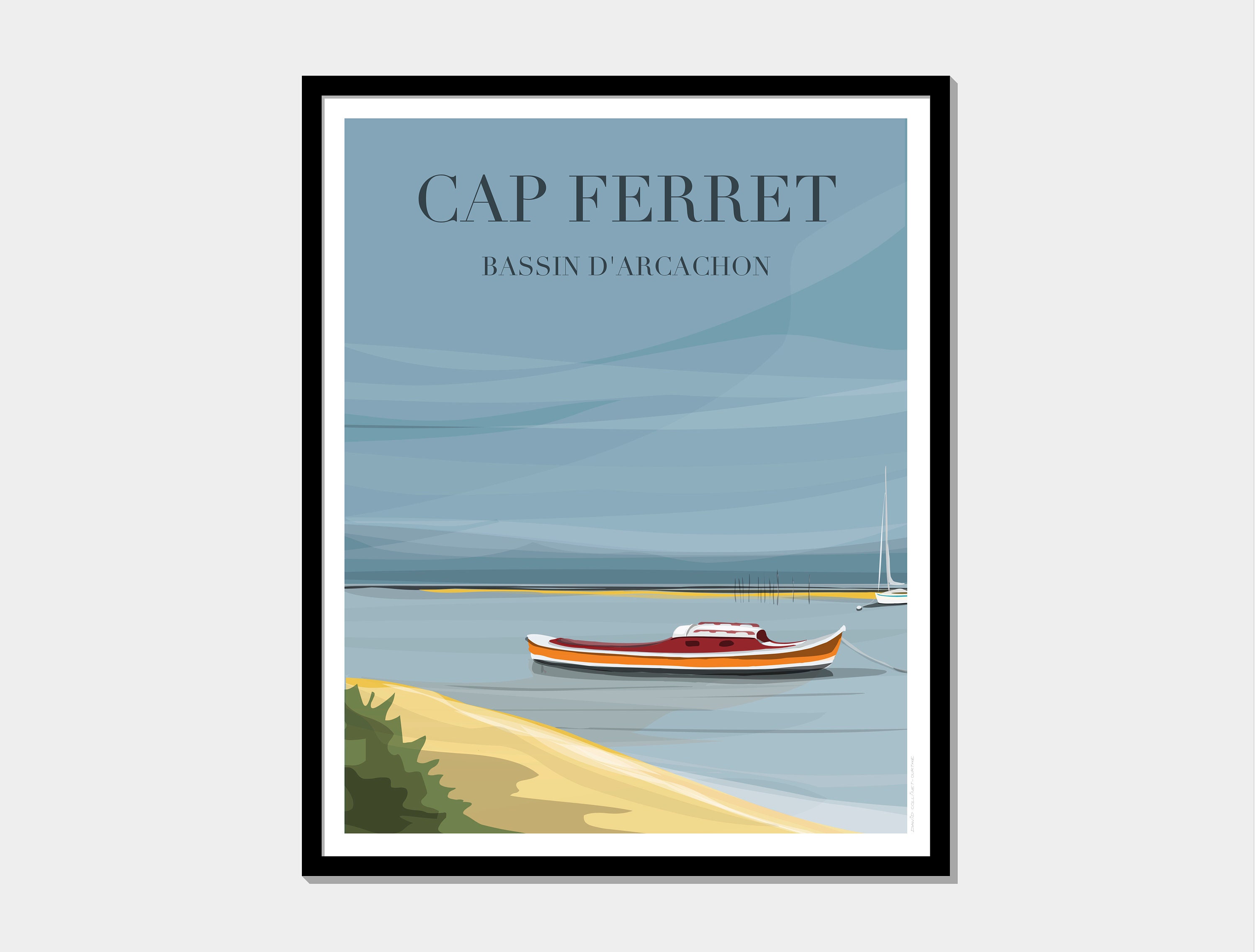 P23 - Affiche Cap Ferret Pinasse