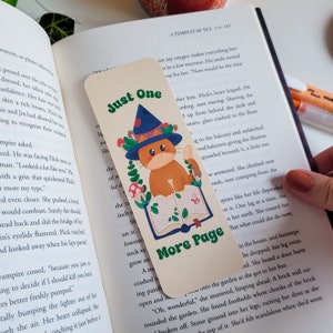 Cat Witch Bookmark: Autumn Cottagecore Book Lover Gift