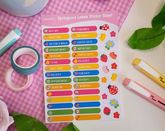 Spring Planner Stickers, Labels, Journaling Stickers