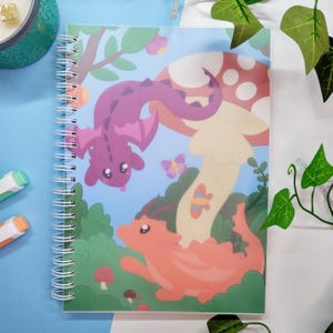 Reusable Sticker book A5, Cute Dragons Forest Scene Sticker book