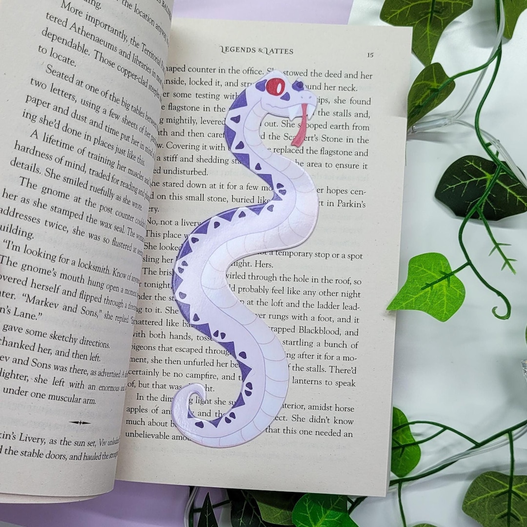 Snake Bookmark Tutorial Snake Bookmark: Unique Gothic Book Lover Gift - Etsy
