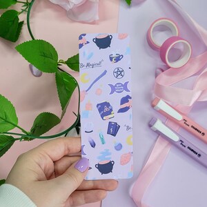 Magical Witchy Themed Bookmark, Friendly little witch bookmark, gift for book lovers