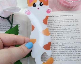 Long Cat Bookmark, Shaped Bookmark, Gift for Book Lovers