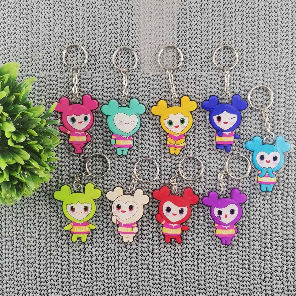 Twice Laburi Lovely Acrylic Uv Keychain Key Holder Lovelys Etsy