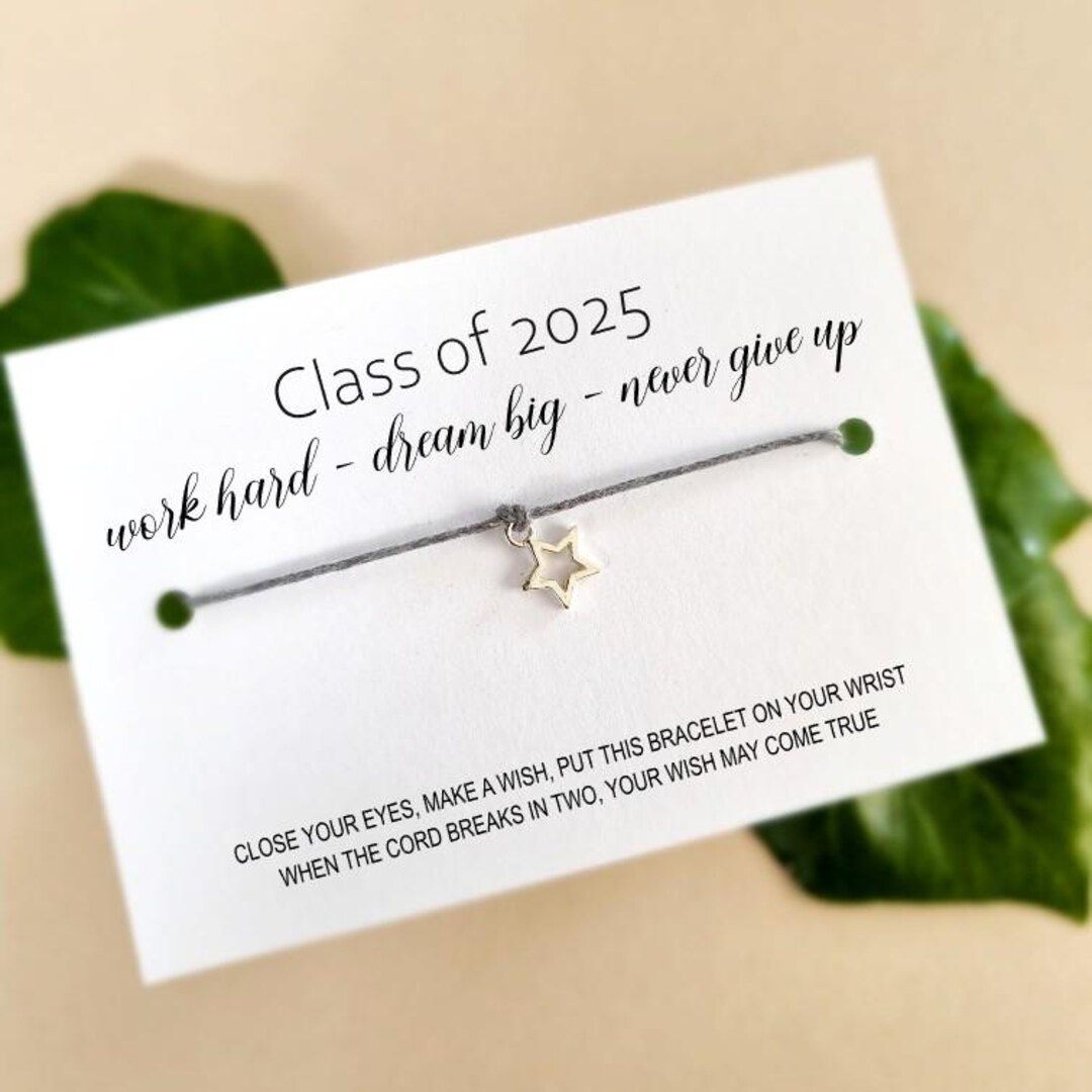 Class of 2025 Star Wish Bracelet: School Leavers Gift - Etsy