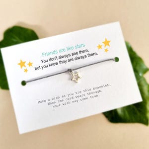 Gute Freunde wünschen Armband, Fernfreundschaft , Beste Freundin Geburtstagsgeschenk, Gute Freunde sind wie Sterne,