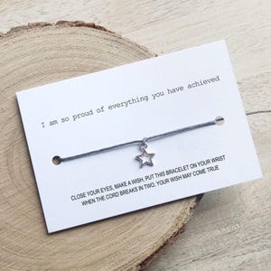 Achievement appreciation gift, Leaving gift for co-worker, Work Friendship bracelet Thank You Gift, Thank You Wish Bracelet