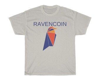 Ravencoin Cryptocurrency (texto sobre raven) - Unisex Heavy Cotton Tee